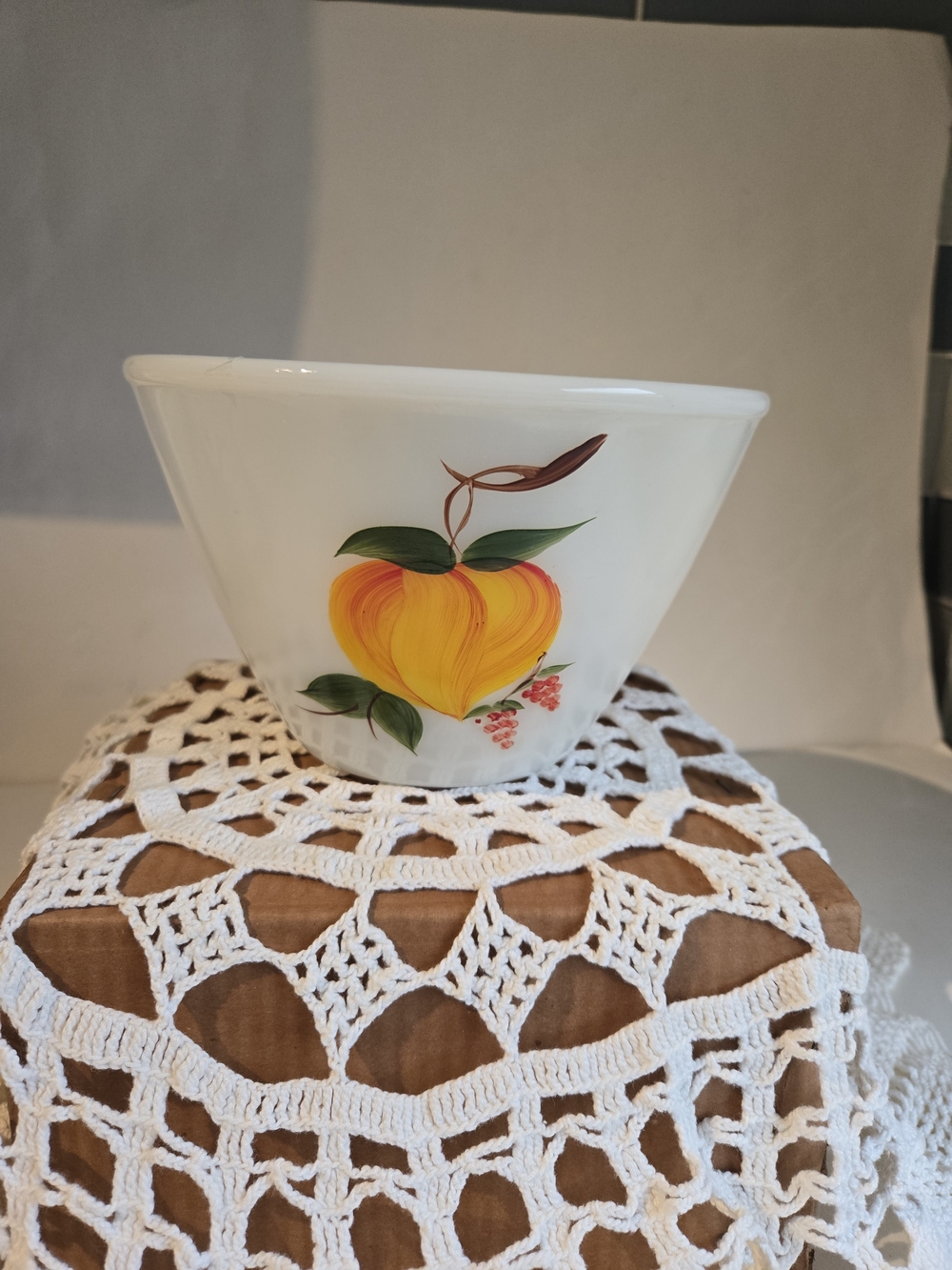 Fire King Fruit Motif Decorative Bowl Gad Fay